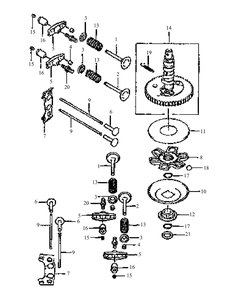 Fh500v-As02 Valve And Camshaft Diagram and Parts List for GF1748 55AE234M150-WAM Cub Cadet Lawn Mower